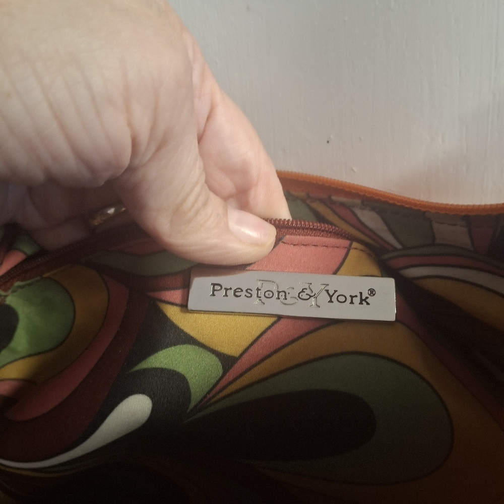 PRESTON AND YORK Orange Leather Shoulder Bag - Picture 5 of 6